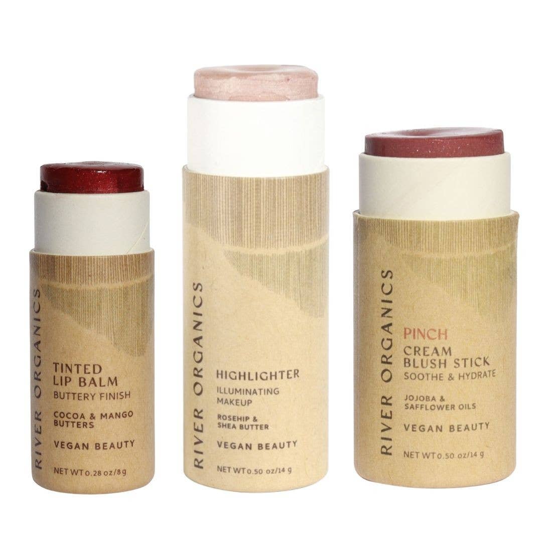 River Organics - Wholesale Lip Balm Set - Lip + Highlighter + Blush Set (Mix & Match)38