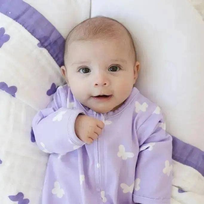 Snuggle Buds - Wholesale Clothing Set - Baby - Newborn Bundle: Lilac Flutter Blanket + Zipped Onesie (Newborn Set)4