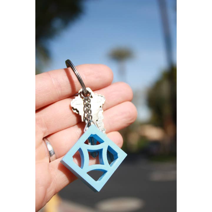 Mini Breeze-Block Keychains for wholesale by Minty's Design