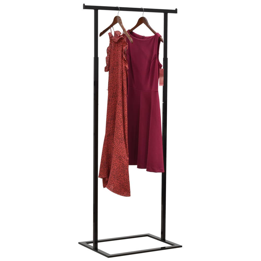 Specialty Store Services - Wholesale Free Standing Shelf - Black 24 in Single Sided Hangrail Rack3