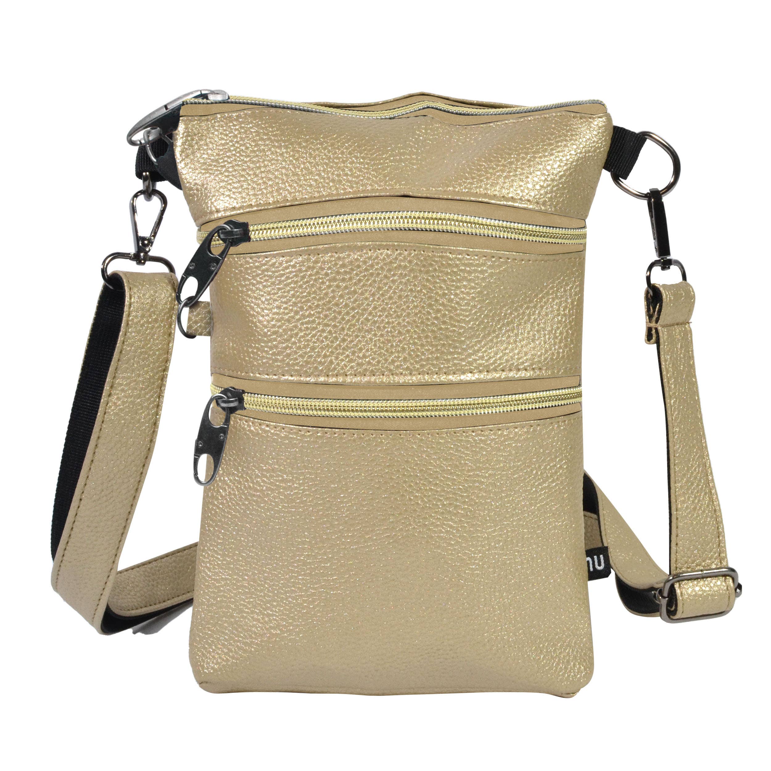 Nupouch / Nufoot - Wholesale Crossbody Bag - Women's - NEW! Milan Anti-theft 3 Zipper Crossbody: NYC Collection Mother's Day Gifts3