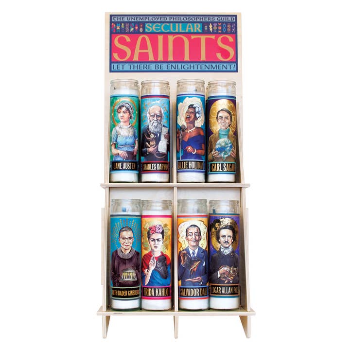 Unemployed Philosophers Guild - Wholesale Jar/Filled Candle - Bob Ross Secular Saint Candle