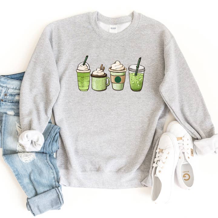 Matcha Addict Sweatshirt for wholesale by Light & Shine