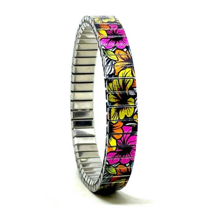 Stainless steel 10mm bracelet - Flowers Garden 45S10 for wholesale by Urband London