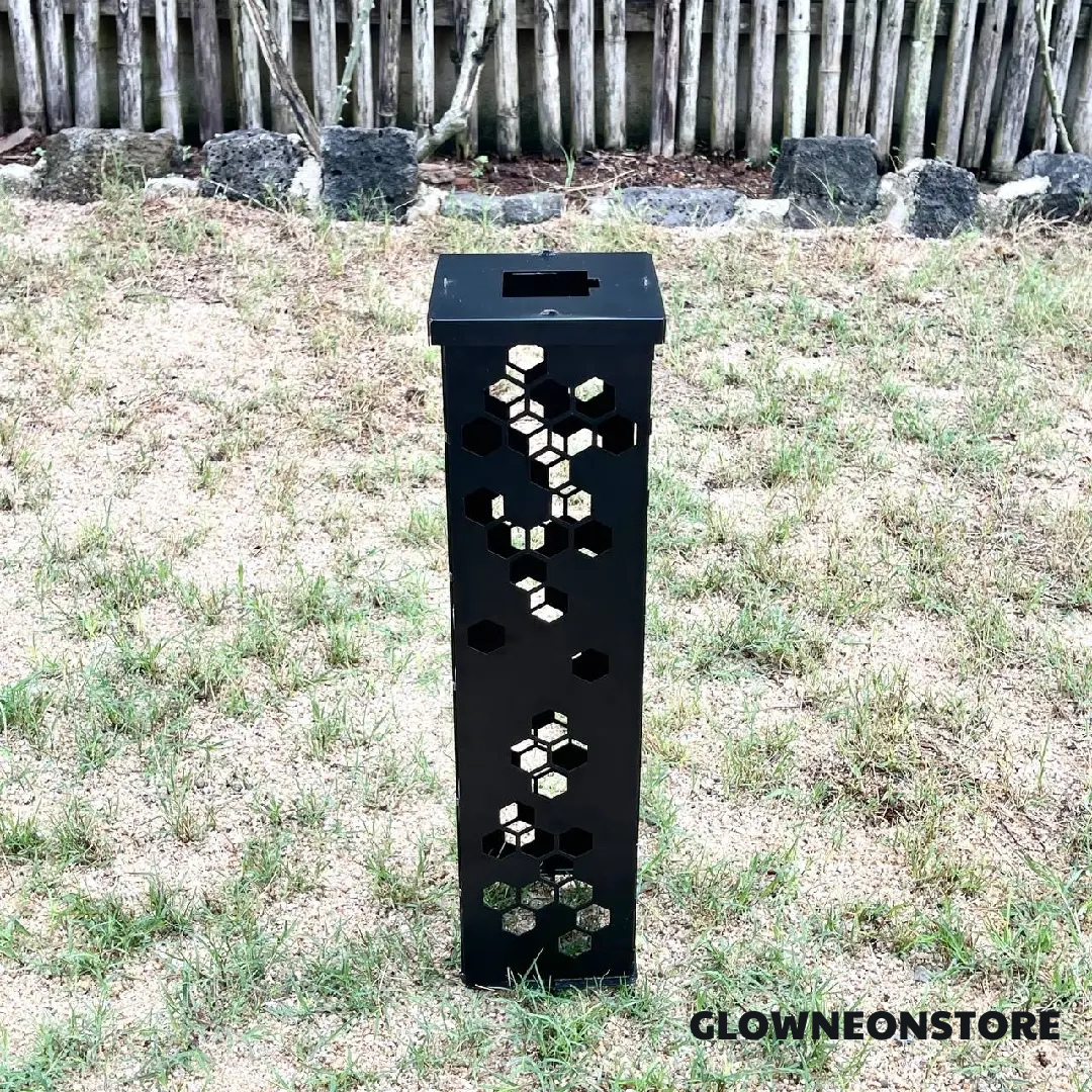 Glow Neon - Wholesale Outdoor Ornament/Decor - Garden Column Beehive Steel Metal Outdoor Decor Yard Art1