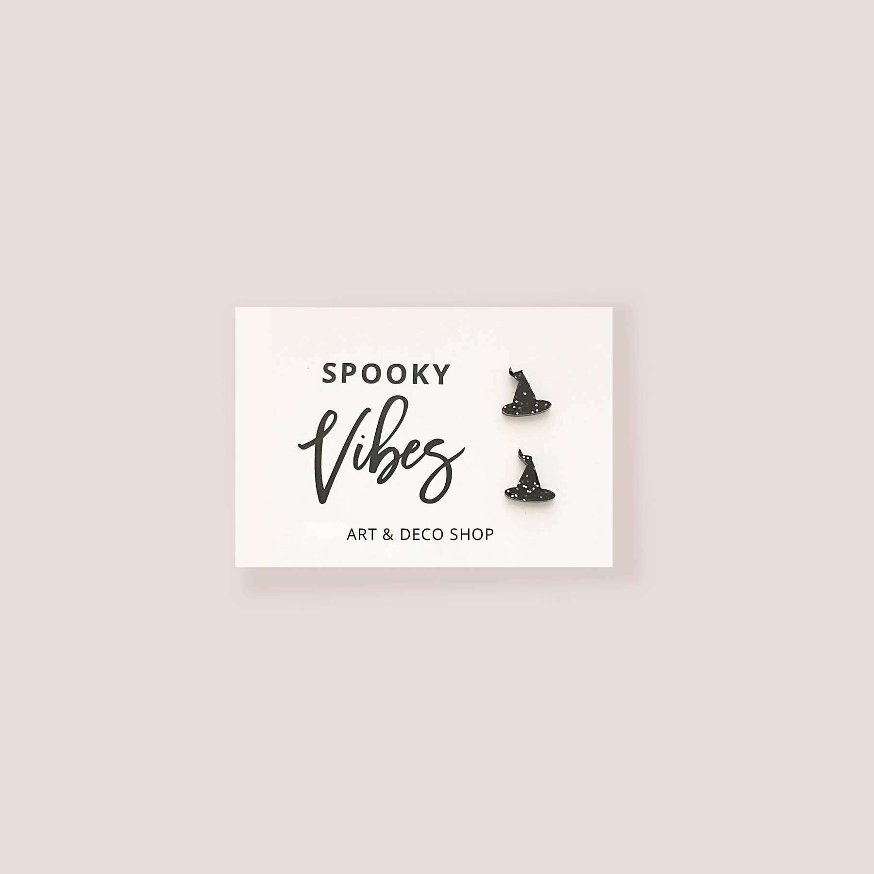 Art and Deco Shop - Wholesale Stud/Post Earrings - Witch Hat Glittery Stud Earrings