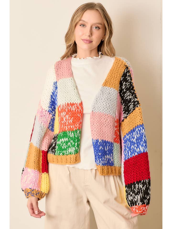 RAINBOW CARDIGAN SWEATER for wholesale on Faire