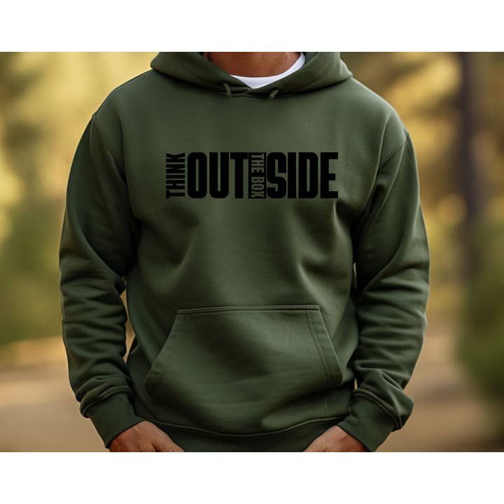 Think Outside the Box Hoodie for wholesale by Timber & Vine Co.