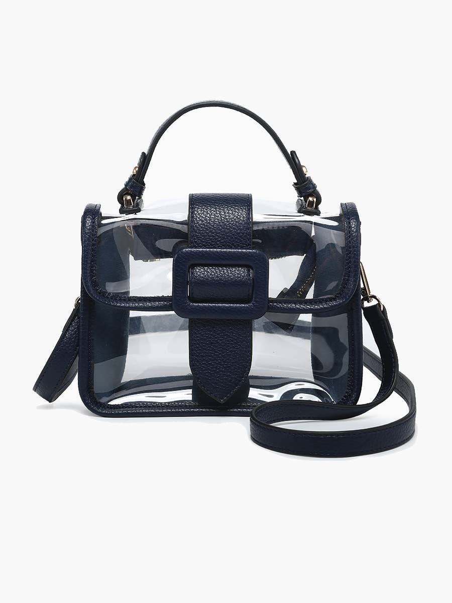 Jen & Co. - Wholesale Crossbody Bag - Women's - M2728 Toni Clear Flapover Crossbody Bag4