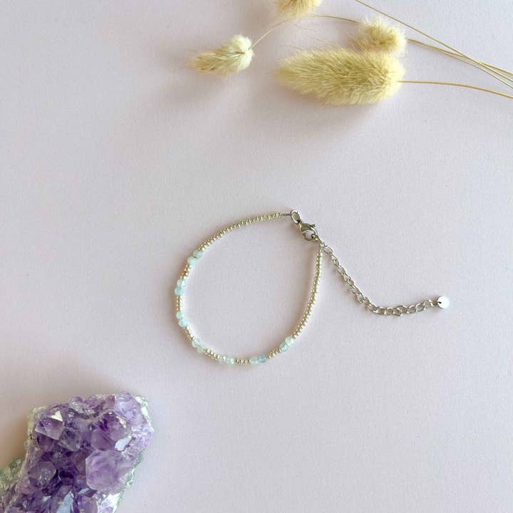 Aquamarine facet bracelet for wholesale by Mystic Jewelry