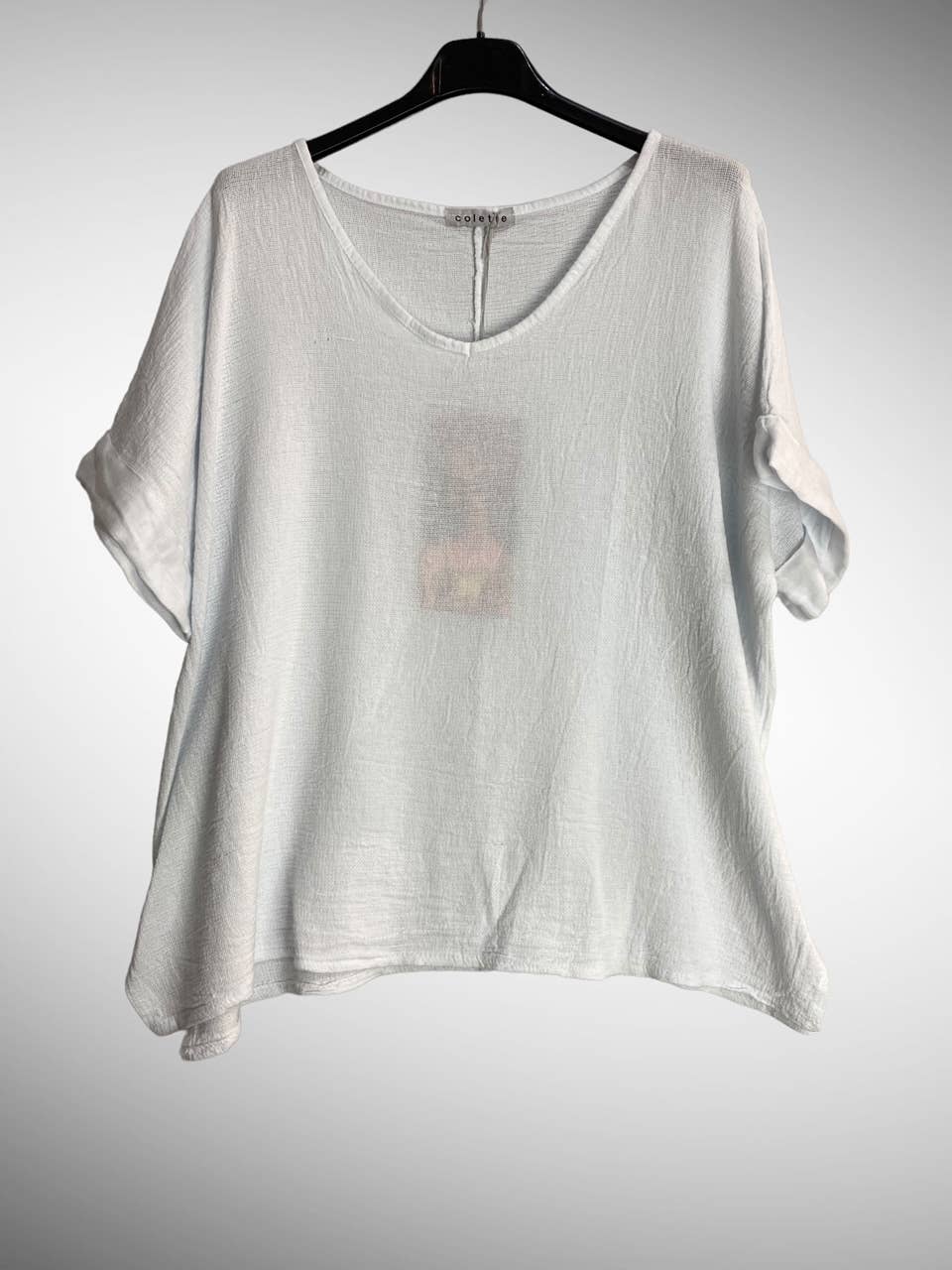 la maison des fibres naturelles – Engroshandel T-shirt – til kvinder – T-shirt i hør- og bomuldsblanding, 10 % hør, 90 % bomuld, model 676324