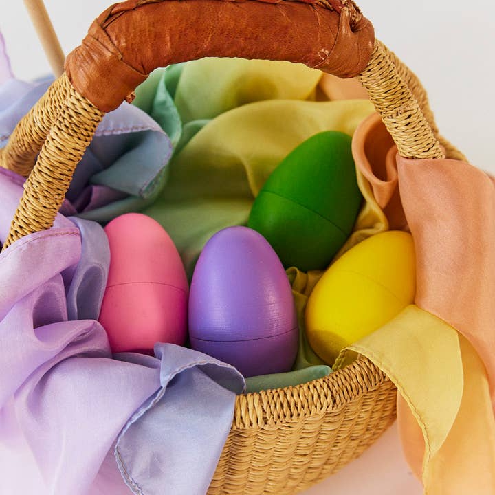 Sarah’s Silks - Wholesale Wood Toy - Kids - Set of 4 Pastel Eggs4