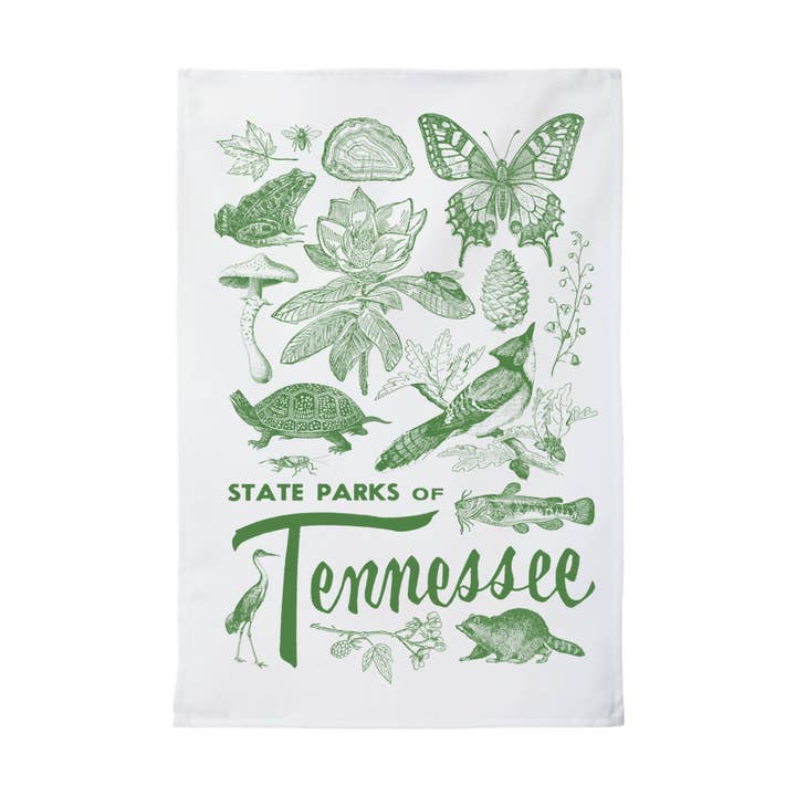 Tennessee State Parks - Nature Print Tea Towel for wholesale by Friendly Arctic