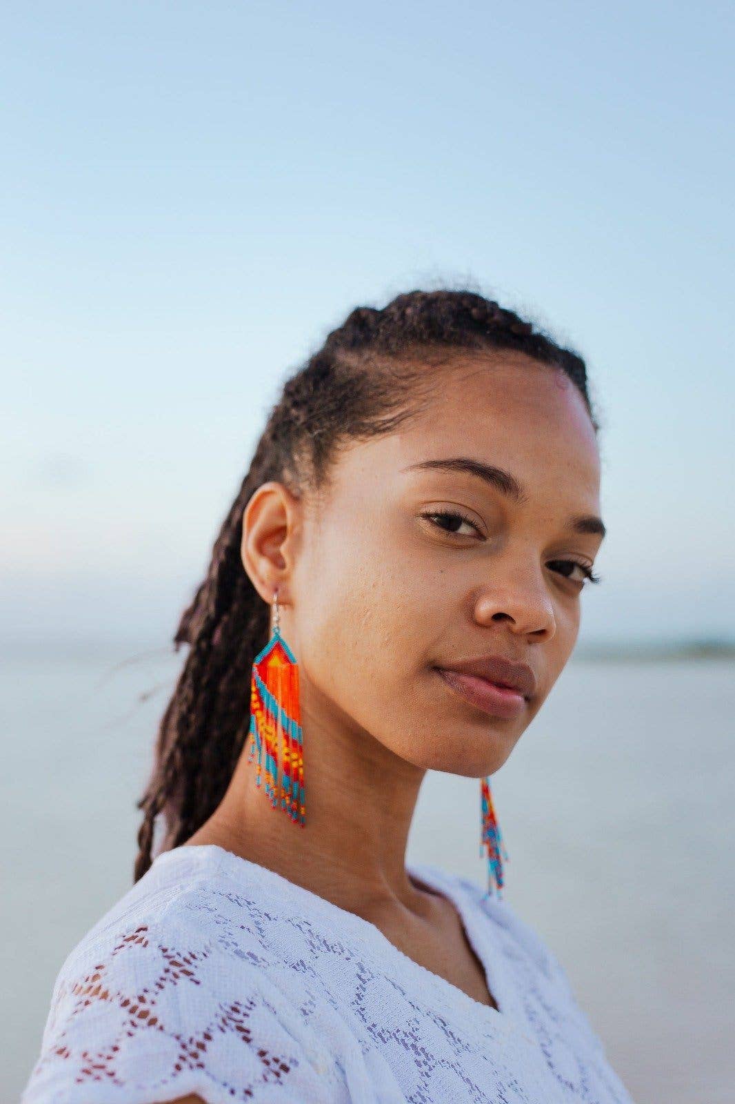 Mother Sierra – wholesale Tassel earrings – Parrot Tail -Beaded Earrings in Colorful Festival Design3