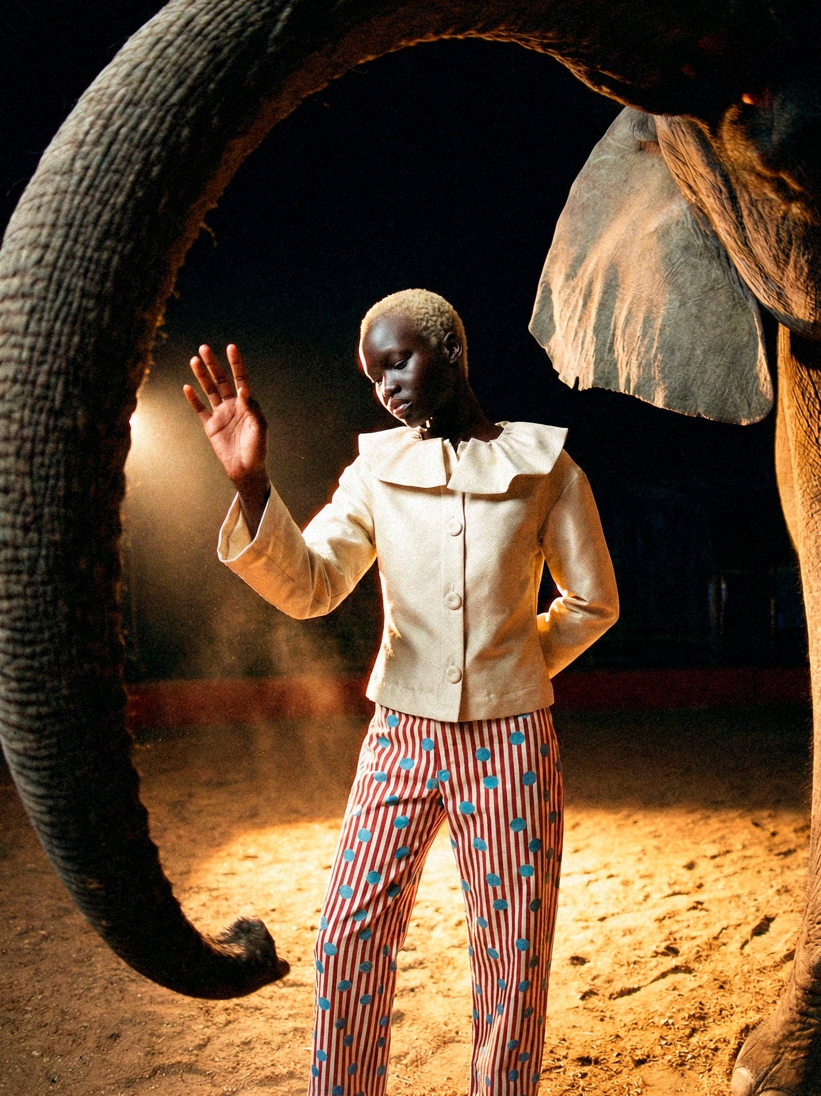 CARMEN SAYS - Wholesale Jacket - Women's - Chaqueta Brillo Crema de Payaso1