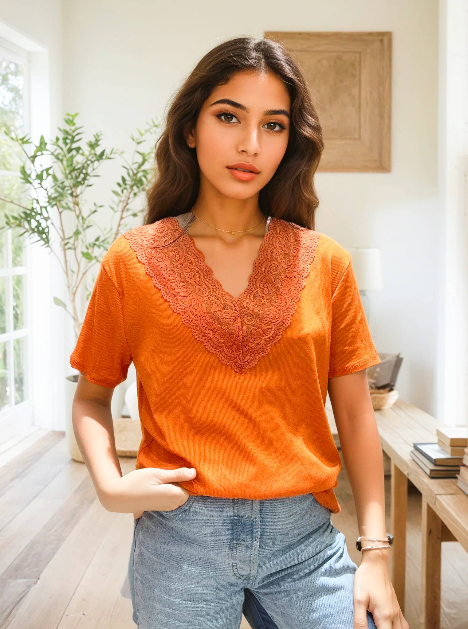 ZAFA PARIS - Wholesale Blouse - Women's - 80F01H47-T-shirt designed in extra stretch viscose0