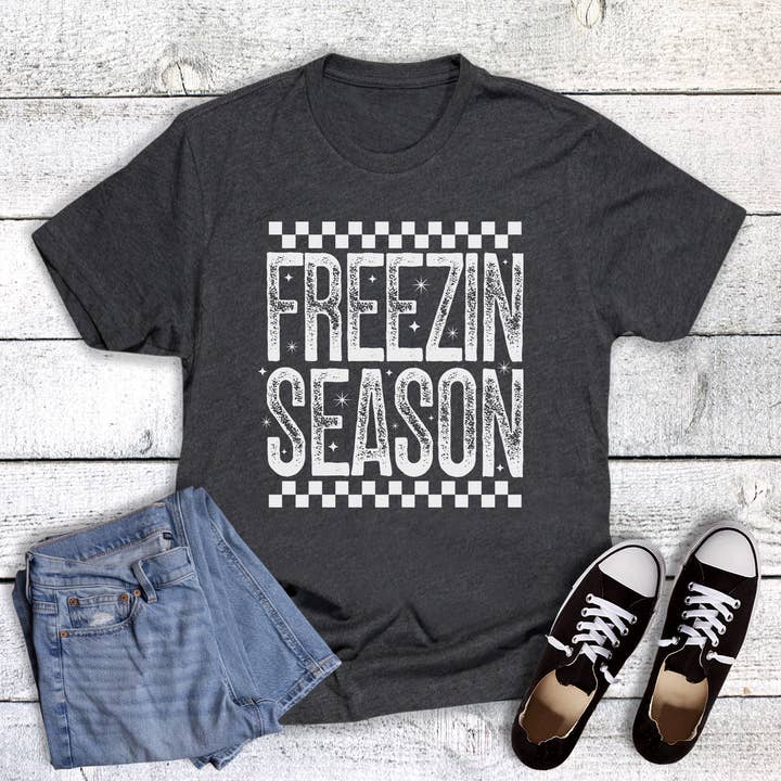 Winter Freezin Season Graphic Tee for wholesale by Dust and Roots