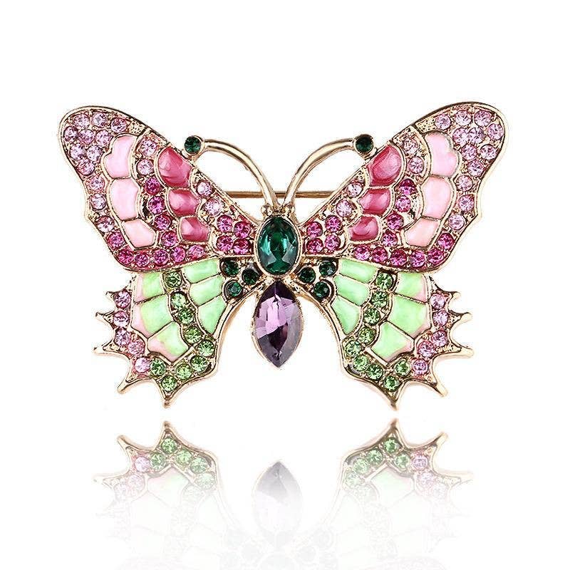 Tourtiwi - Wholesale Brooch - Lovely Diamond Dragonfly Butterfly Brooch Pin5