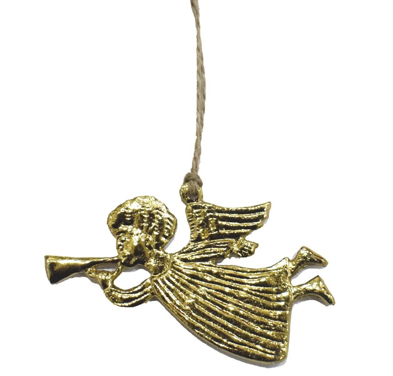 Status Collections - Wholesale Ornament - 10cm Brass Angel