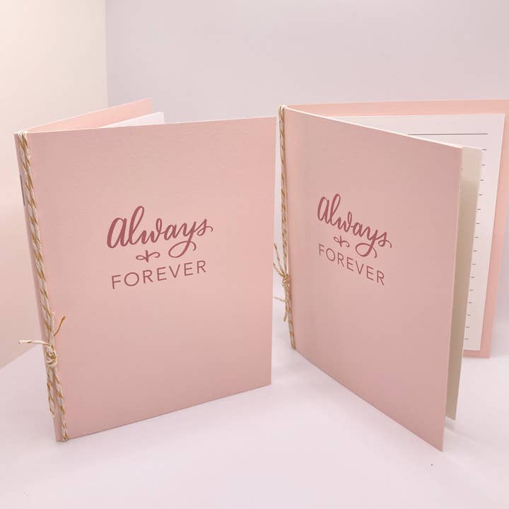 Wedding Vow Books, Always & Forever, Set of 2 Books for wholesale by EAM Art Shop