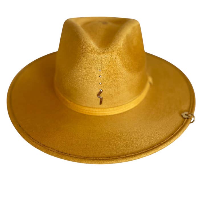 Margarita - Wholesale Fedora - Women's - Mustard Fedora Jewel Hat5