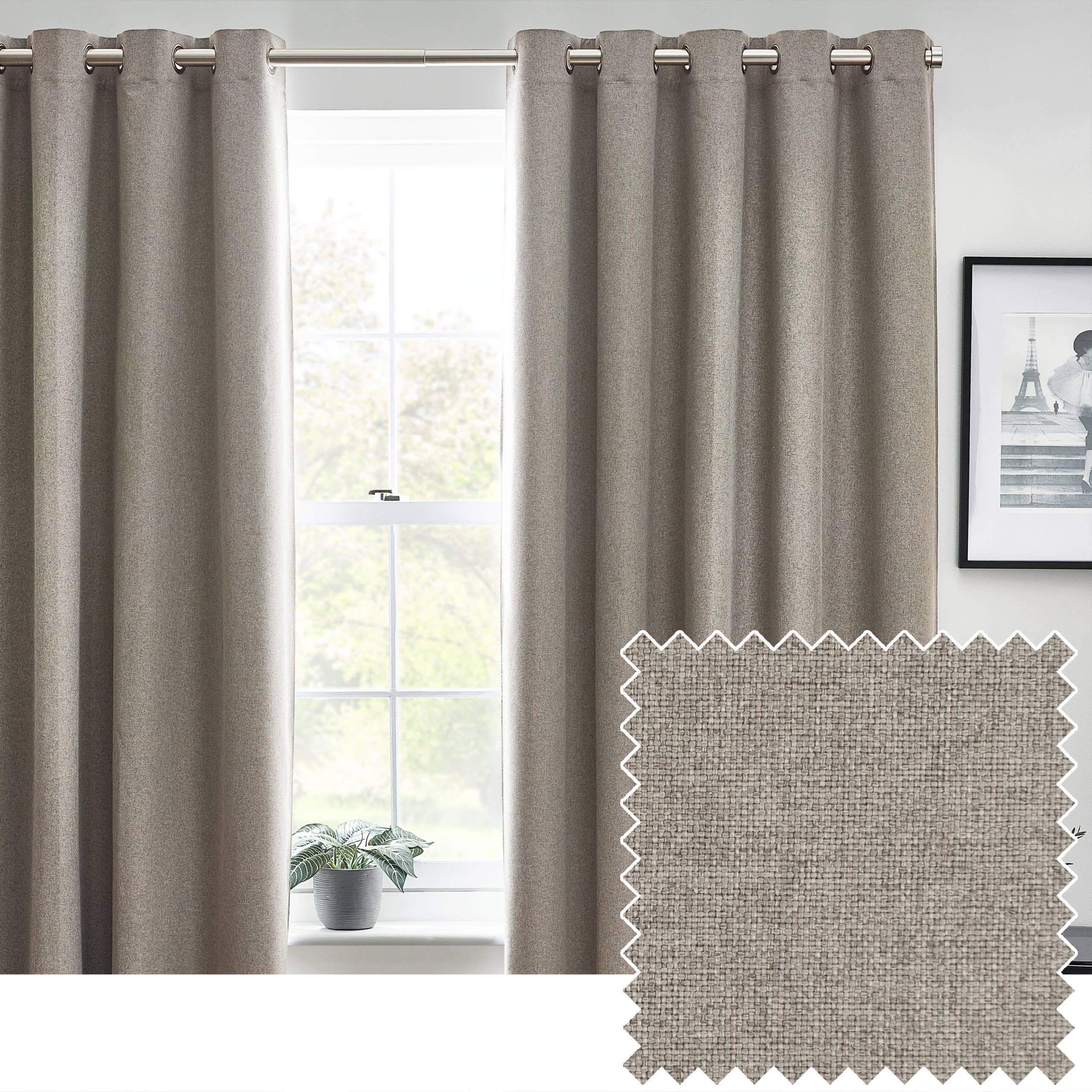 Dawn 100% Blackout Thermal Eyelet Curtains Grey for wholesale on Faire0