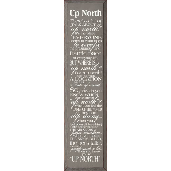 SAWDUST CITY - Wholesale Sign - Up North Rustic Vertical Wood Sign