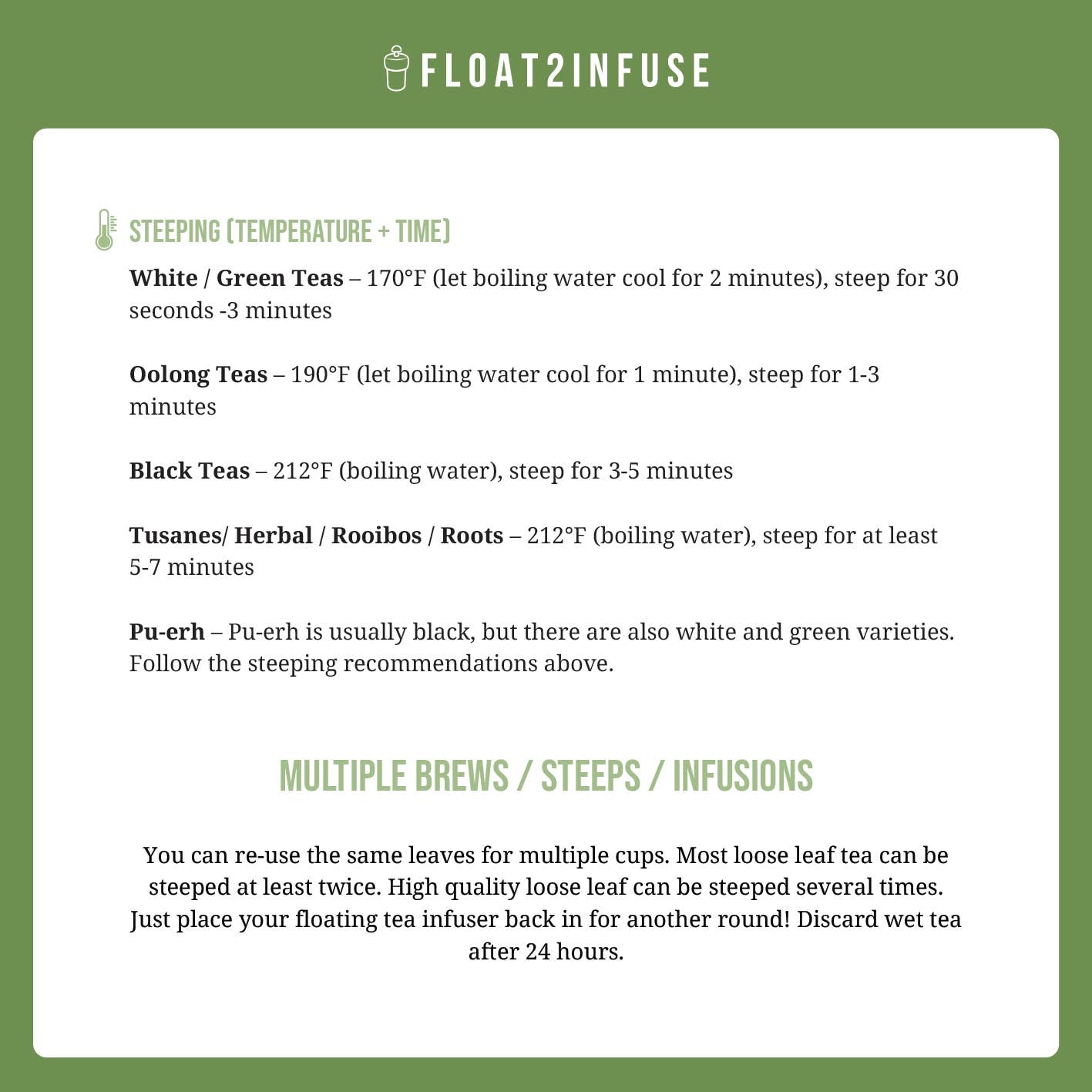 Float2infuse Tea Infuser - Wholesale Tea Strainer/Infuser - Hexagon | Floating Tea Steeper | Green Base | Herb Pattern18