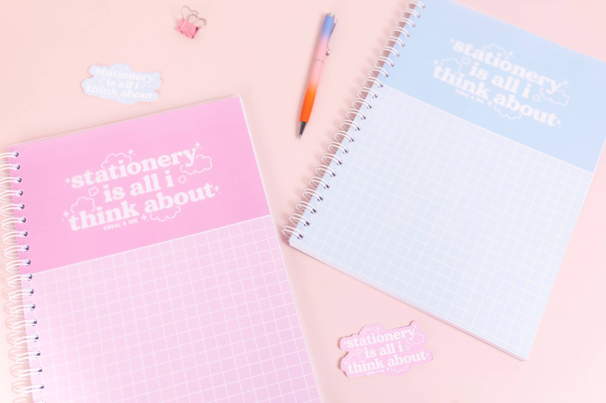 Coral and Ink - Wholesale Notebook - A4 spiral bound lined soft cover notebooks1