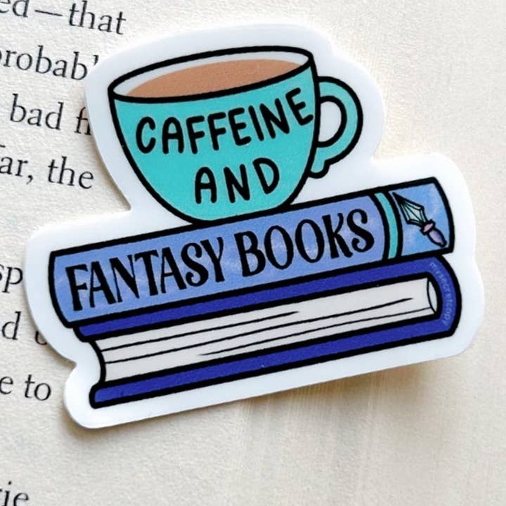 Koffein- og fantasibøger klistermærke for engroshandel hos My Secret Copy