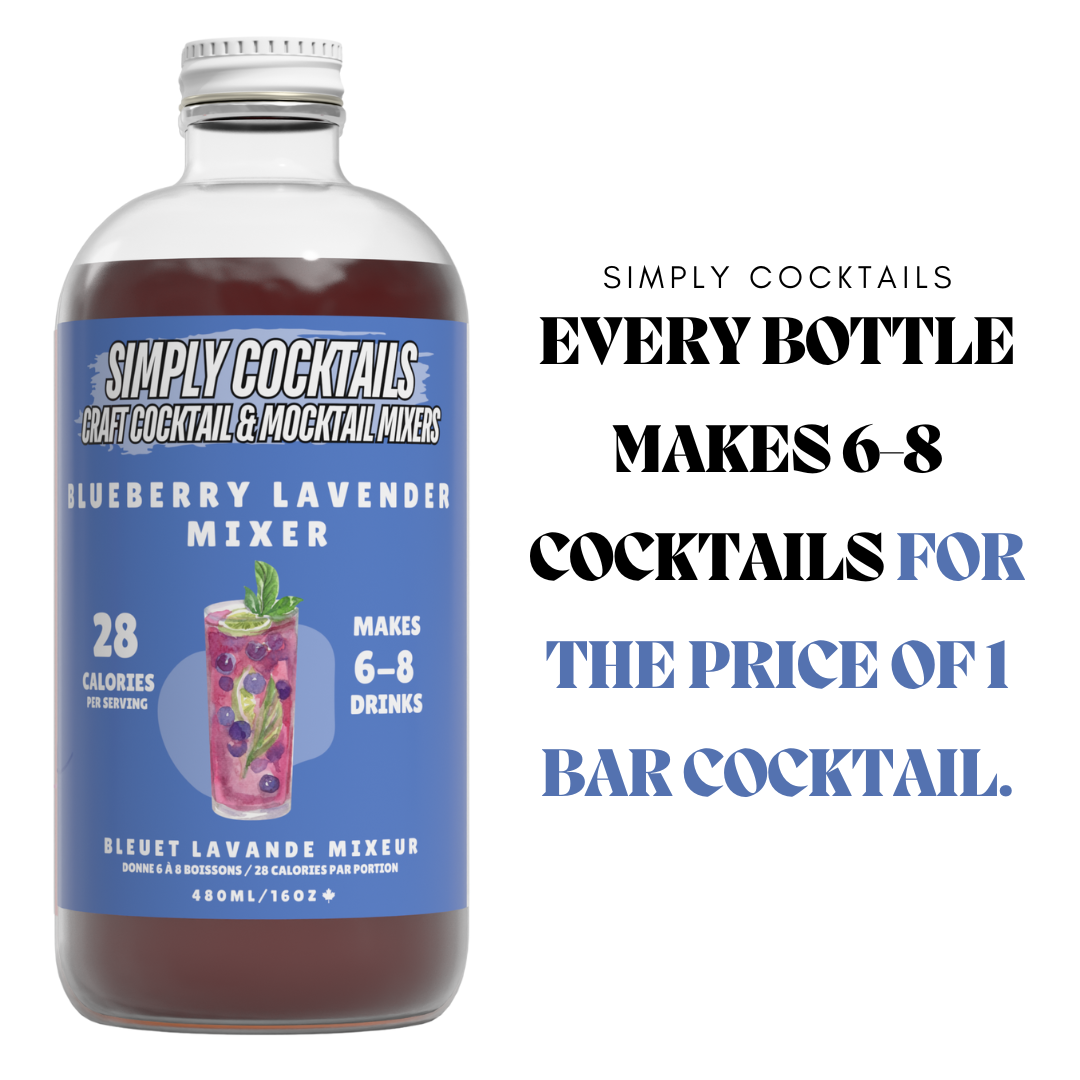 Simply Cocktails - Vente Mélange/sirop pour cocktails - Simply Cocktails Mélange Myrtille Lavande pour Cocktails et Mocktails4