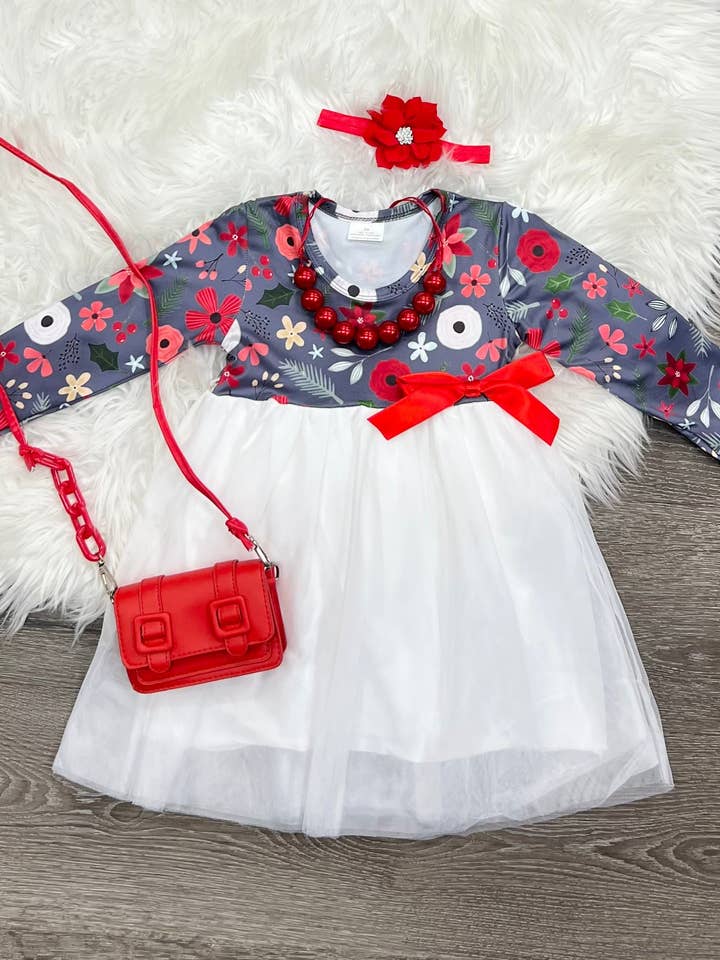 Abito in tulle Holly Berry per la vendita all'ingrosso da parte di Two Cute Boutique LLC