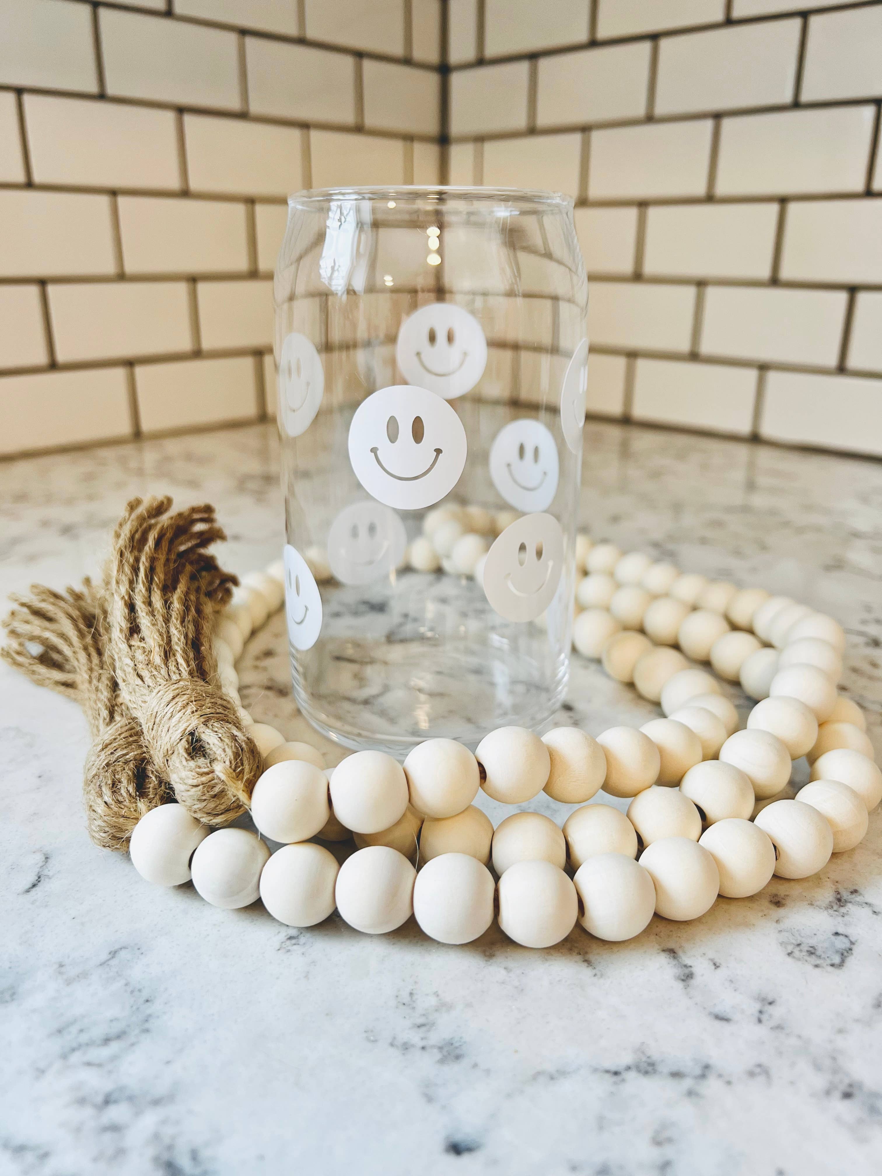 Salty Spouse Glassware - Wholesale Drinking Glass/Cup - Happy Face Beer Can Style Glass4