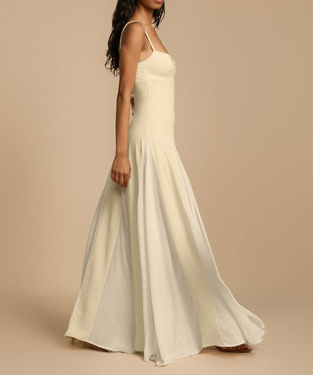 Aria Romance - Wholesale Gown - Women's - Contrast Panel Halter Bodycon Dress11