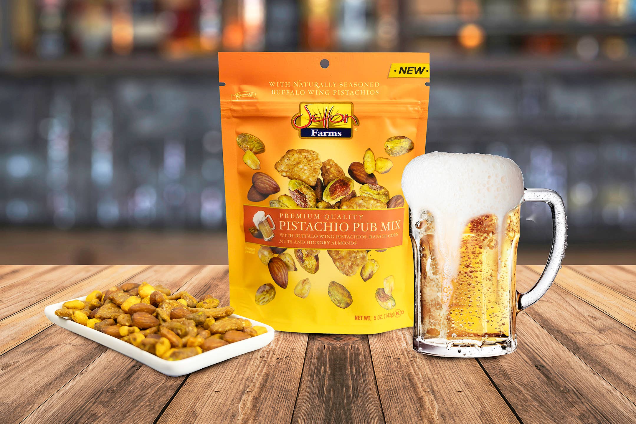 Setton Pistachio of Terra Bella - Wholesale Trail Mix - Pistachios Pub Mix with Buffalo Wing Pistachios 11oz2