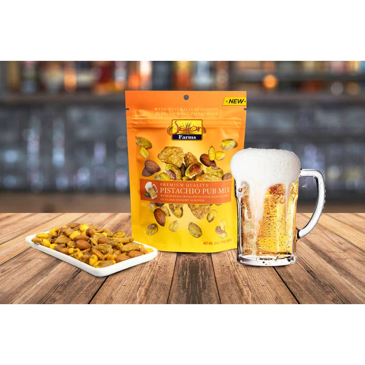 Setton Pistachio of Terra Bella - Wholesale Trail Mix - Pistachios Pub Mix with Buffalo Wing Pistachios 11oz2