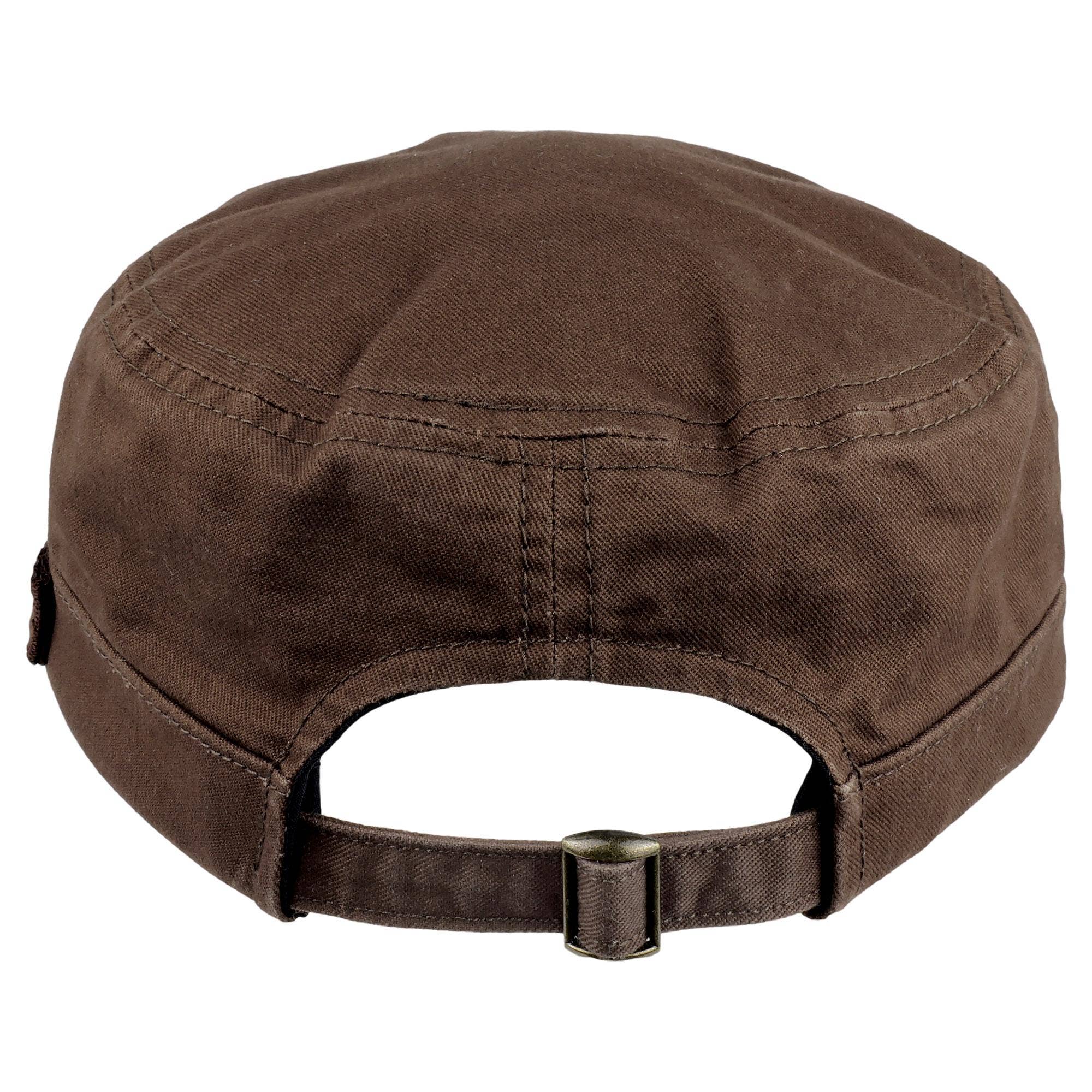 Tribal Trade GmbH - Wholesale Honkbalpet - Uniseks - Legerkap Militaire Kap bruin-donker zijwaarts accent sterren3