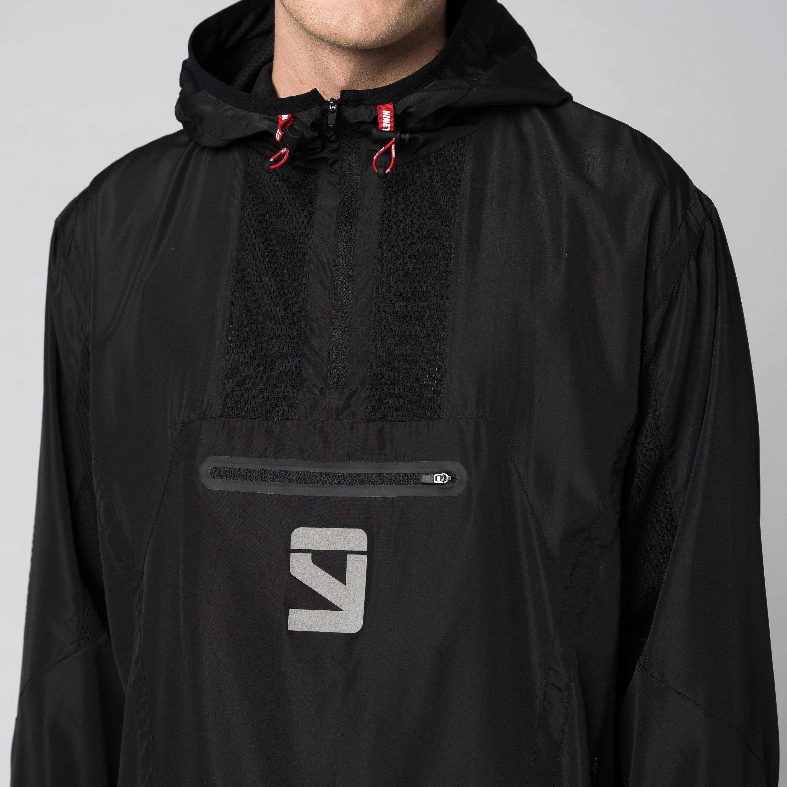black SIGNATURE. vent half zip windbreaker jacket for wholesale on Faire5