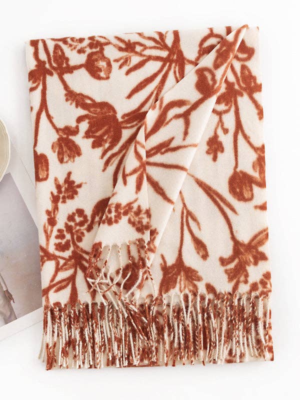 StyleGalX - Vente Écharpe – femme - Châle et écharpe à pompons imprimés de couleur contrastante2