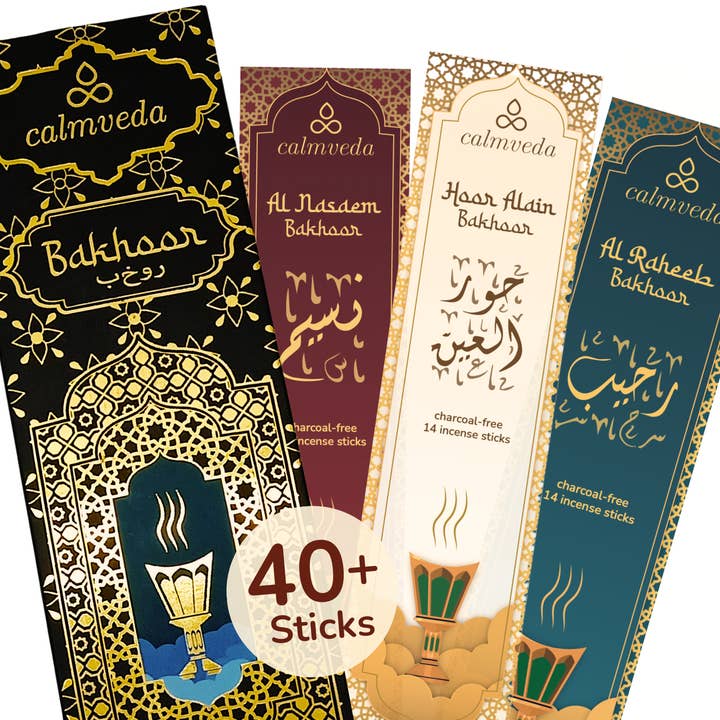 Calmveda Incense & Aromatherapy - Wholesale Incense - Arabian Oud Bakhoor Incense Sticks (3 Variants, 40+ Incense)