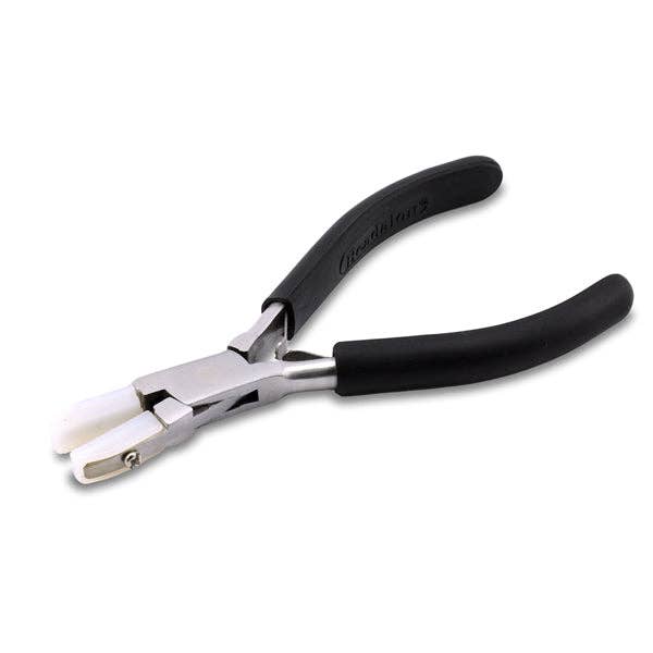 The Bead District - Wholesale Craft Tool - Beadalon, Nylon Jaw Pliers, Flat Nose, Tip Size: 0.32 in x 0.80 in / 8 mm x 20 mm, 1-Screw Attachment, 5 in / 12.7 cm