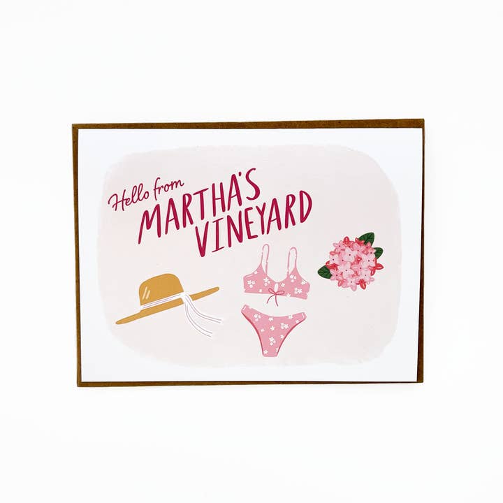 Biglietto Ciao da Martha's Vineyard per la vendita all'ingrosso da parte di Keegsie Designs