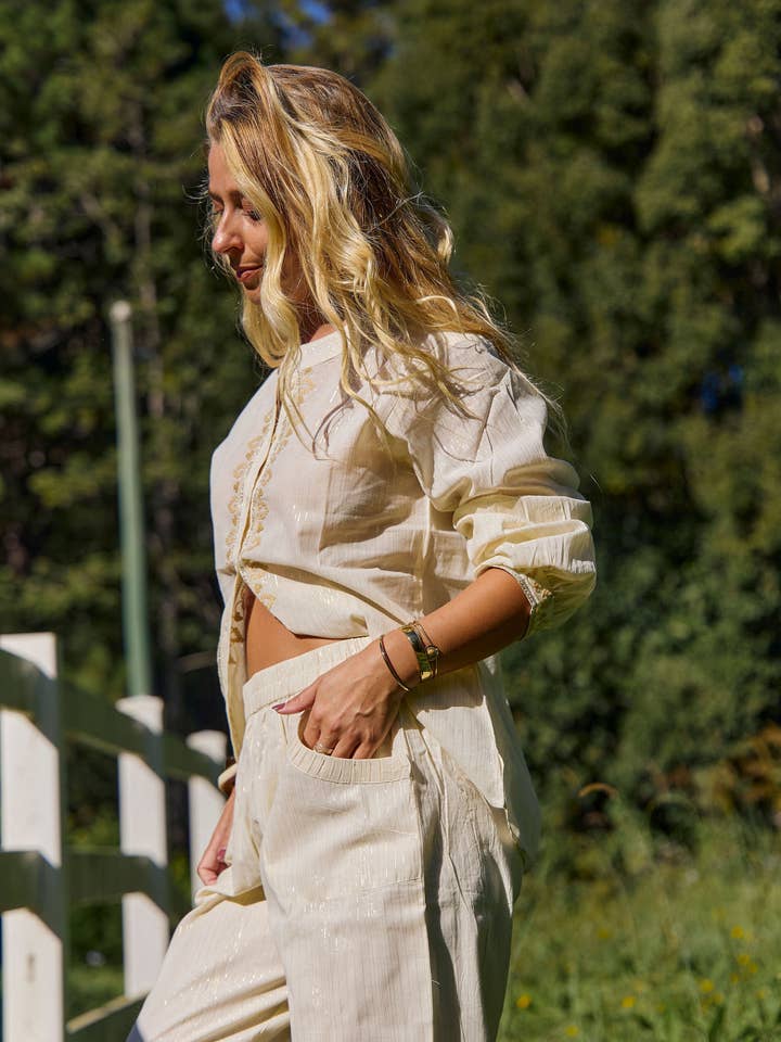 Naudic - Wholesale Pants – Women's - Pant Suit Aari Lurex2