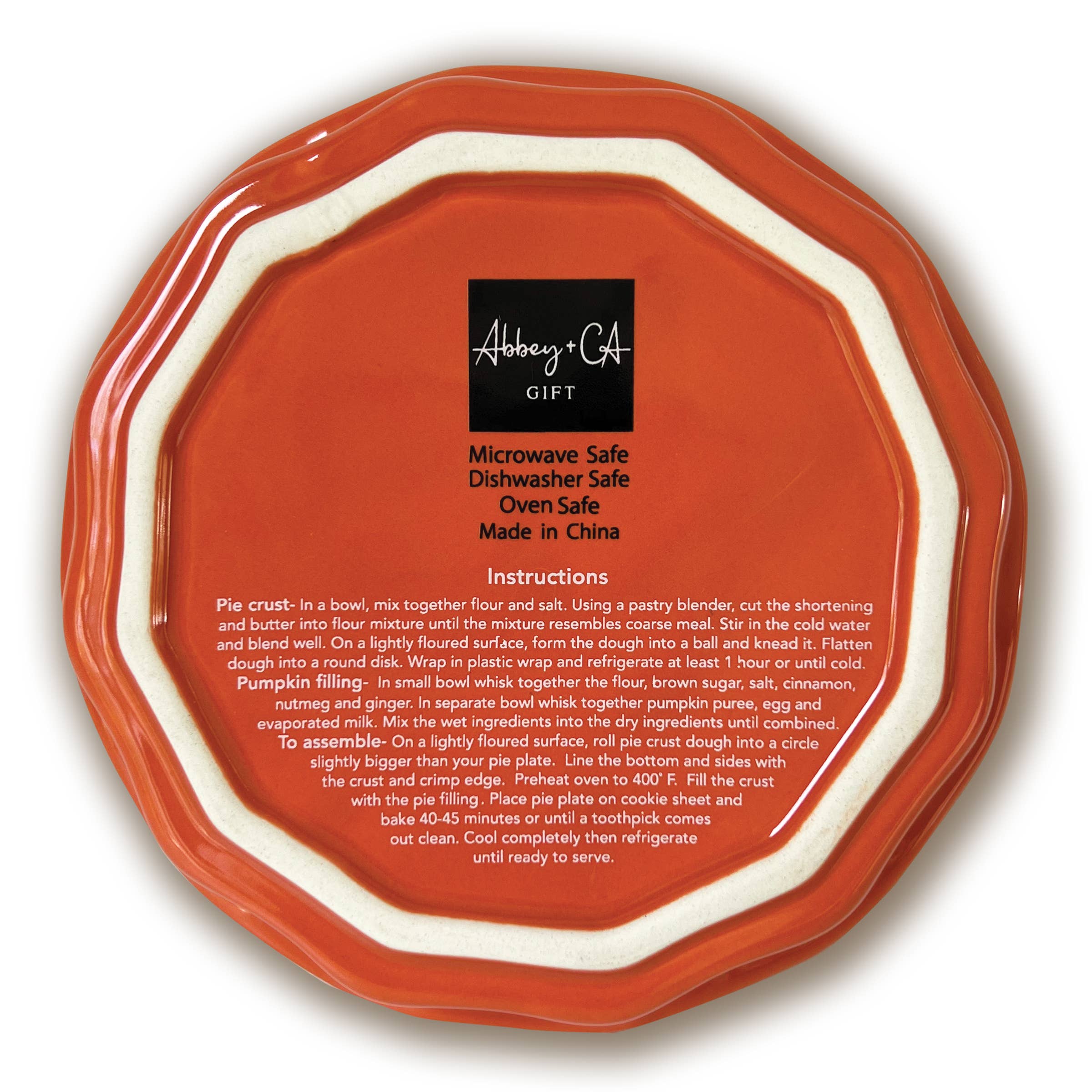 Abbey + CA Gift - Wholesale Serving Plate - !New! Mini Pie Recipe Plates 7