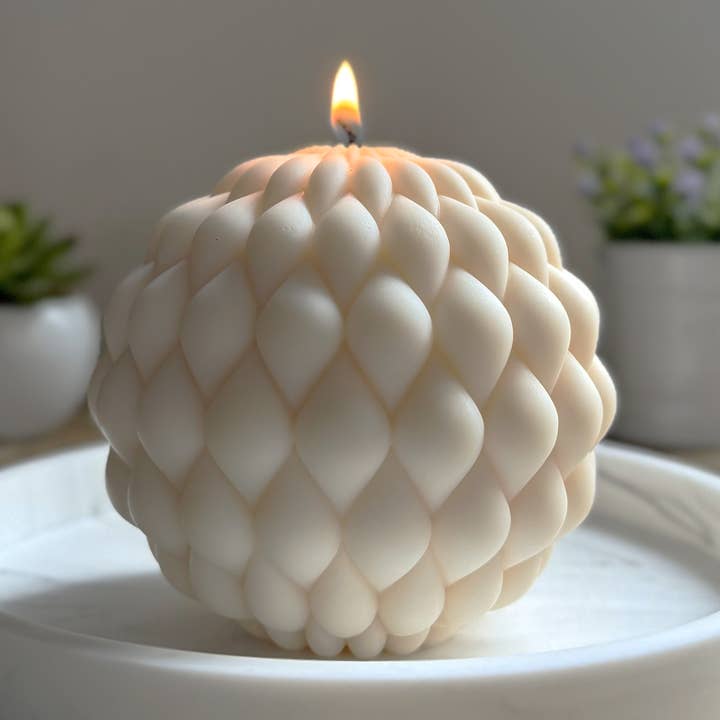 Bubble ball candle, home decor, soy wax candle, handmade for wholesale by Dolce Cuore Candles