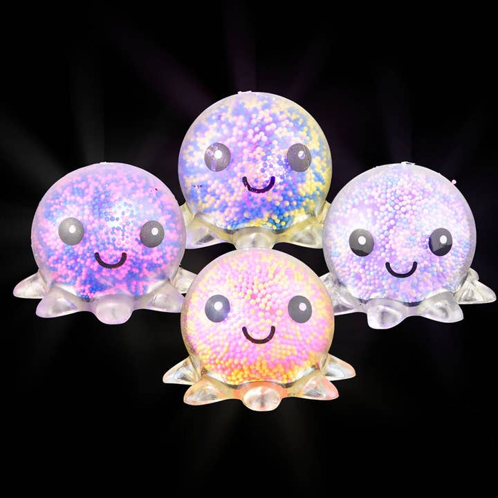 JSBlueRidge Toys - Venta al por mayor Juguete blando - Niños y bebés - Juguete de Pulpo Luminoso Extensible Antiestrés para Niños - Surtido