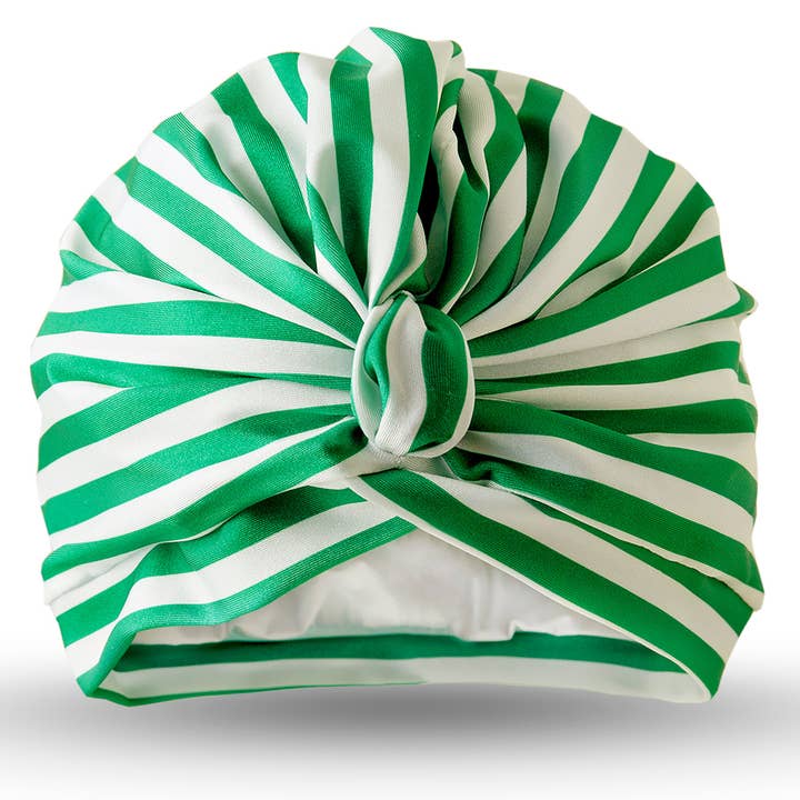 Dilly Daydream - Wholesale Showercap - Stripey Green Shower Turban