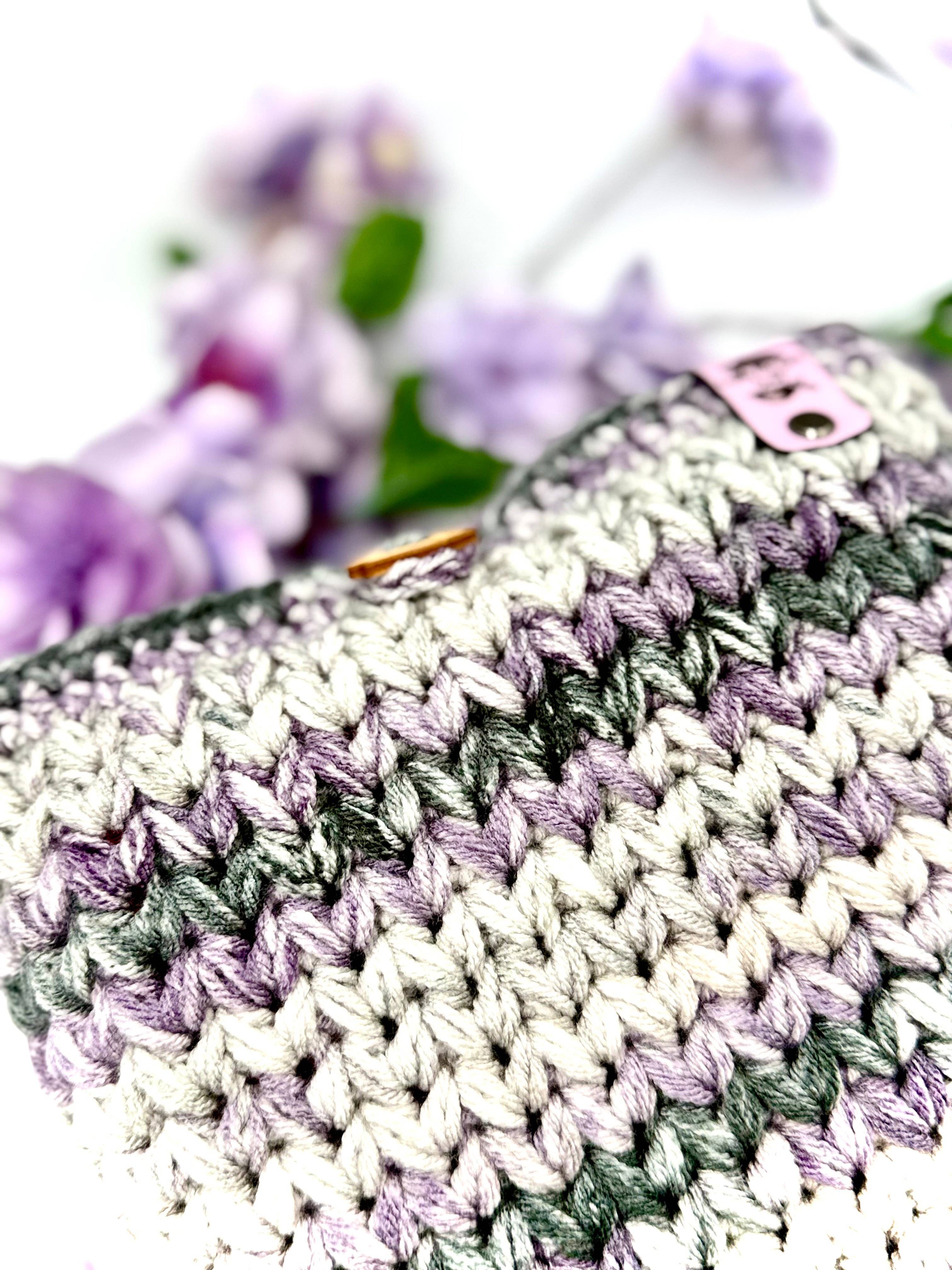 Cuddle Me Close Crochet - Wholesale Book Cover - Purple & Grey XL Book Sleeve4