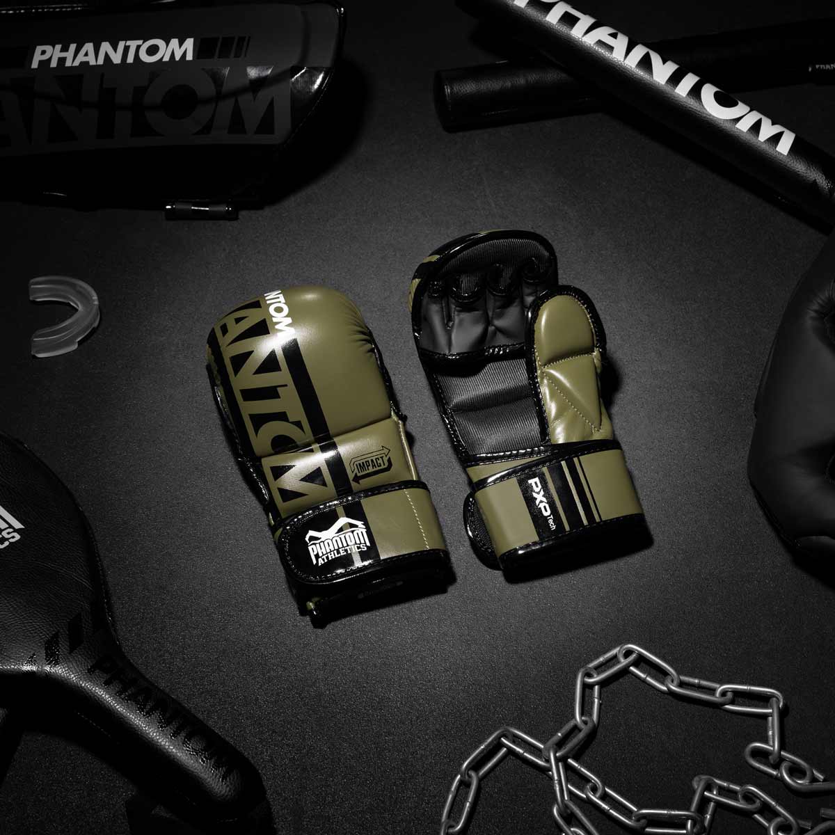 Phantom Athletics - Vente Gants – unisexe - Gants de sparring APEX MMA - Army6