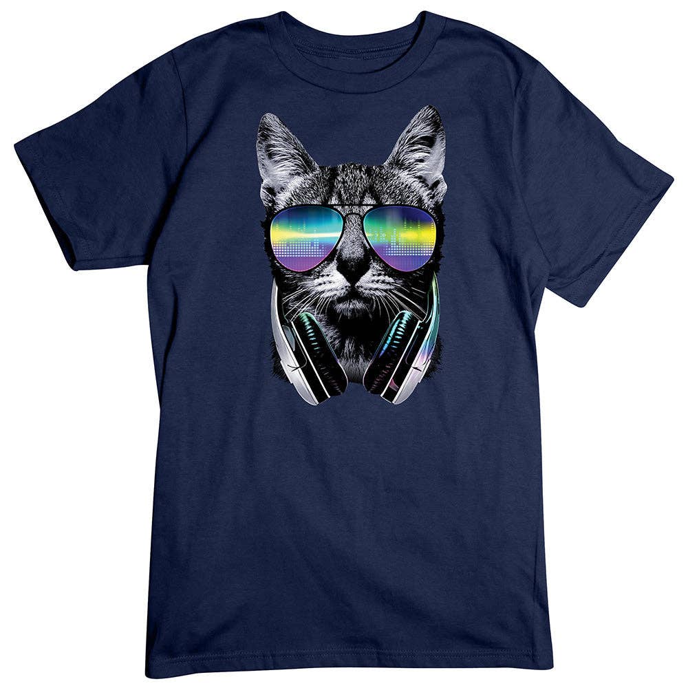 Artopia – Engroshandel Grafisk t-shirt - Unisex – DJ Cat T-Shirt1